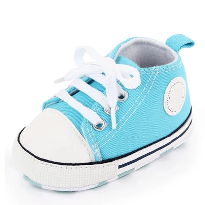 New Baby Shoes Boys Girls Classic Canvas Casual Sneakers Newborn First Walker Toddler Soft Sole Non-Slip Walking Shoes