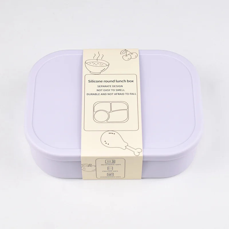 Silicone Food Storage Containers - Reusable Bento Lunch Box with Lids, Microwave & Dishwasher Safe, BPA-Free Storage Boxes