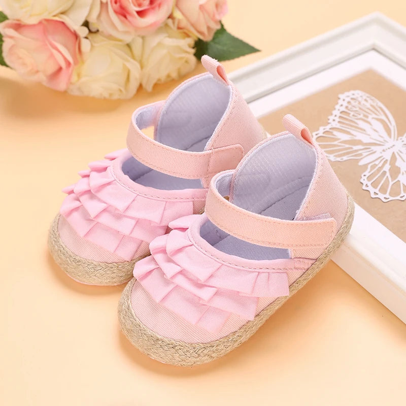 Summer Newborn Infant Baby Girls Princess First Walker Shoes – Soft Sole Sandals & Beach Slippers