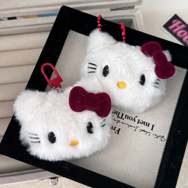 Sanrio Hello Kitty Plush Keychain, Kawaii Backpack Pendant Soft Doll for Girls