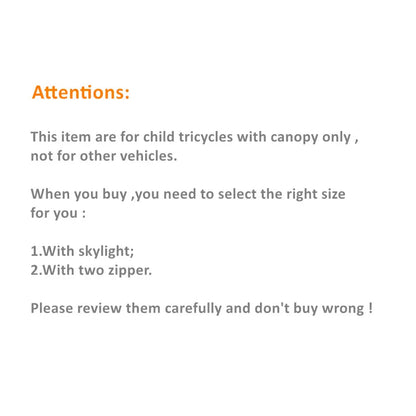 ALWAYSME Rain Cover for Kids Tricycle