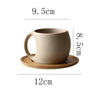 Ceramic Coffee Cup & Saucer with Tray 220ml (7.4 fl oz) — Elegant Breakfast & Afternoon Tea Mug
