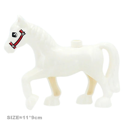 Big Size Building Blocks Farm Animals Set – Cat, Dog, Pig, and Rabbit Model Accessories Compatible with Bricks