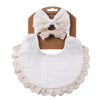 3Pcs/Set Muslin Cotton Bamboo Baby Bibs with Tassel Lace | Adjustable Feeding Drool Burp Cloths for Boys & Girls | Infant Scarf Towel Set - Kidzy Market