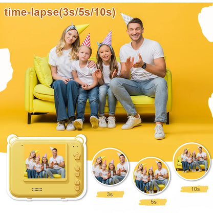 Digital Kids Instant Print Camera with Mini Thermal Printer, Photography Toy, Holiday Gift