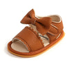 Meckior Summer Baby Shoes – Toddler Flats, Soft Rubber Sole Anti-Slip Bowknot Crib First Walker Sandals for Boys & Girls