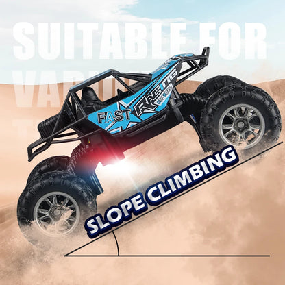 4-Way Remote Control Car with Lights and Anti-Slip Rubber Tires