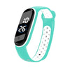 Fashion Kids Sports Waterproof LED Digital Watch Two-Tone Silicone Strap for Teen Boys and Girls
