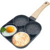 LMETJMA Nonstick Egg Frying Pan with 4-Cups for Gas and Induction Cookers