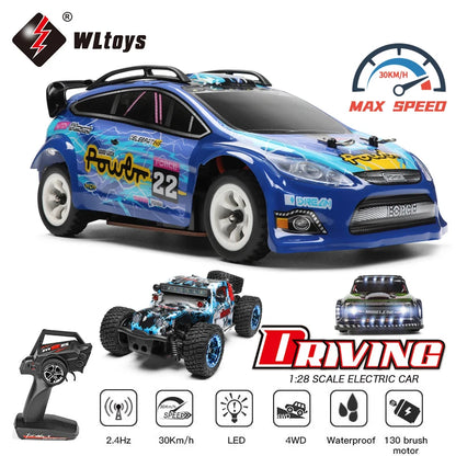 WLtoys 1:28 Mini RC Car with 30km/h Speed and 4WD Remote Control Drift
