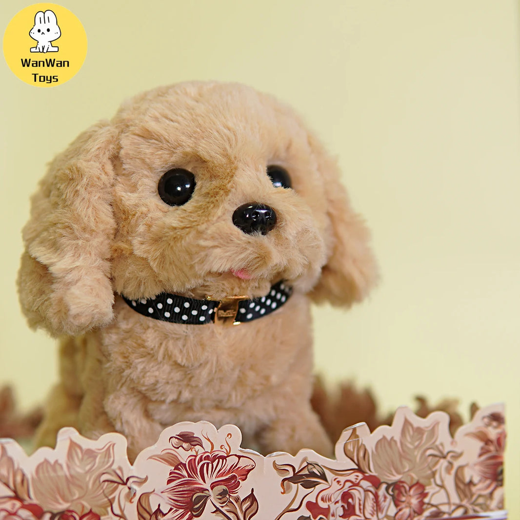 Plush Puppy Electronic Interactive Toy – Walking, Barking, Wagging Tail – Kids Gift