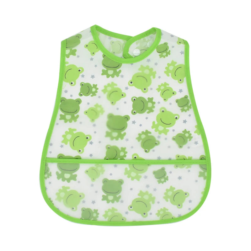 2023 New Cartoon Pattern EVA Waterproof Baby Bibs – Adjustable Feeding Apron with Pocket for Kids, Baby Burp Cloths - Kidzy Market
