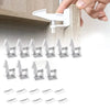 10-Pack Invisible Baby Cabinet Locks – No-Drill Adhesive Child Safety Locks for Drawers & Cabinets, White