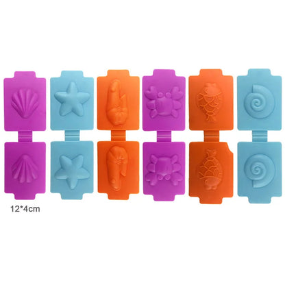 Children's DIY Plasticine Mold Modeling Clay Accessories - Play Dough Tool Kit with Plastic Set, Knife, and Mold, Educational Toys Gift for Kids