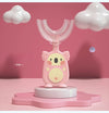 2-12 Years Baby 360 Degree U-shaped Oral Care Cleaning Silicone Soft Toothbrush, Cartoon Cute Children's Toothbrush