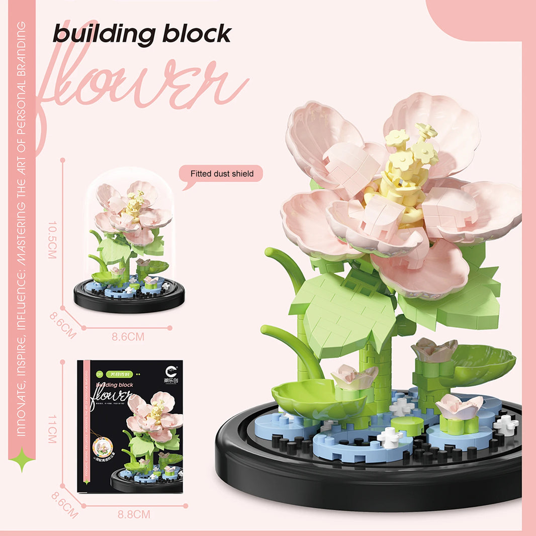 DIY Micro Flower Building Blocks – Mini Bricks Eternal Flowers Home Decoration Puzzle Toy