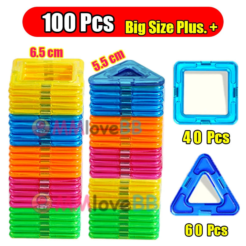 Magnetic Building Blocks Big and Mini Size DIY Construction Set