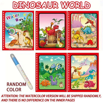 Magical Water Drawing Book – Reusable Montessori Coloring Book for Sensory Early Education in Children