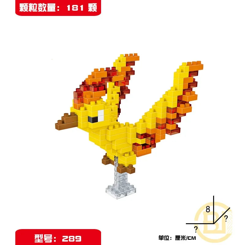 DIY Pokemon Mini Building Blocks – Pikachu, Charizard, Eevee, Mewtwo Anime Model Toys