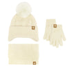 IYEAL Children’s Winter Hat Scarf Gloves Set – Cozy Knitted Woolen 3-Piece Set for Boys & Girls – Warm Winter Hat, Scarf & Gloves