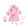 Baby Photography Props Baby Hooded Robe with Belt Bathrobes Bath Towel Cucumber Slipper Set Creative Photo Outfit for 0-3 Months