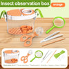 Insect Observation Box & Magnifier Kit – Kids Outdoor Bug Viewer with Tweezers, Transfer Tool & Carry Strap