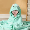 Hooded Baby Bath Towel – 80x80cm Soft Coral Fleece Swaddle Blanket for Newborns