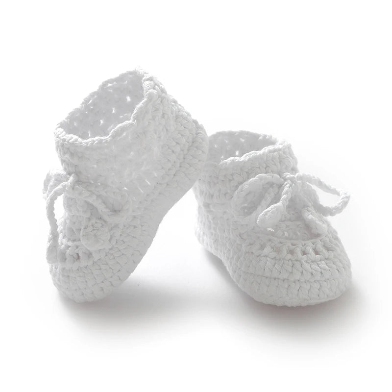 Handmade Knitted Baby First Walkers – 0-1Y Unisex Soft Bottom Cotton Anti-Slip Toddler Sneakers