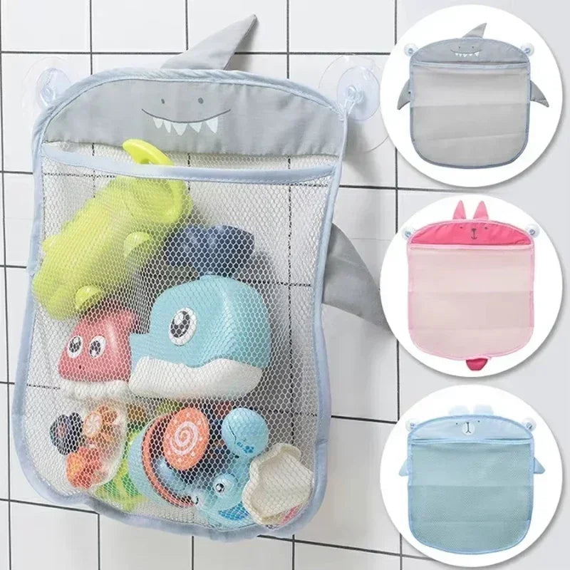 Baby Bathroom Mesh Bag – Cartoon Animal Shaped Storage Net for Bath Toys, Sucker Design for Easy Hanging