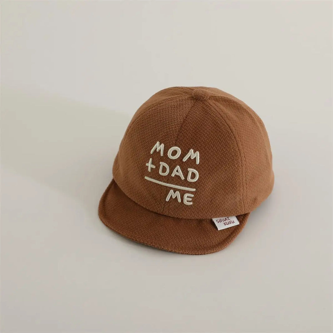 Adjustable Cotton Duckbill Hat for Baby & Toddler – Letter Embroidered Peaked Cap, Unisex Snapback