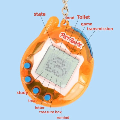 Transparent Electronic Pet Toy, 168 Pets in One Virtual Cyber Digital Toy, Nostalgic Pixel Play for Kids