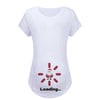 Christmas Women's Maternity T-shirt Santa Baby Printed Pregnant Women T-shirt Pregnancy Casual Short Sleeve White Clothes