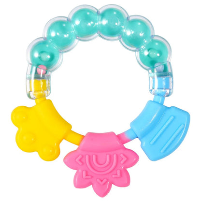 Baby Silicone Training Toothbrush - BPA Free Banana Shape Teether Chew Toy and Teething Ring for Infants