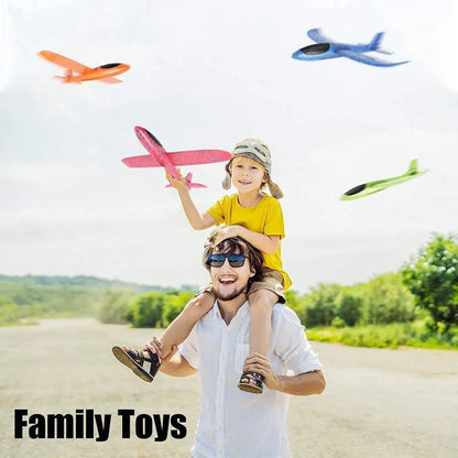Large Foam Plane Glider 36 cm (14.17 in) and 48 cm (18.9 in) Hand Throw Airplane Outdoor Kids Toy Gift