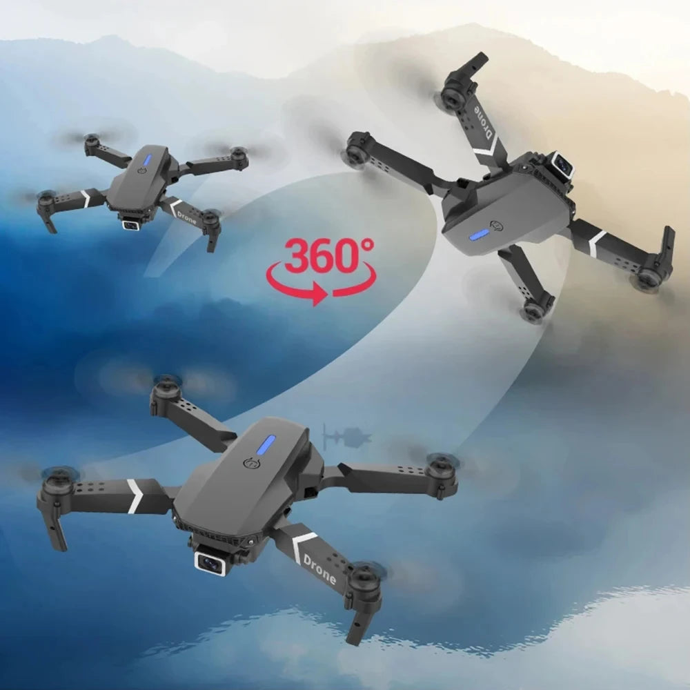 E88 Professional Foldable RC Drone – 4K HD Wide-Angle Camera WiFi FPV Quadcopter