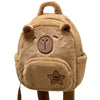 Kawaii Capybara Plush Backpack for Women Cute Cartoon Crossbody Tote Bag with Zipper