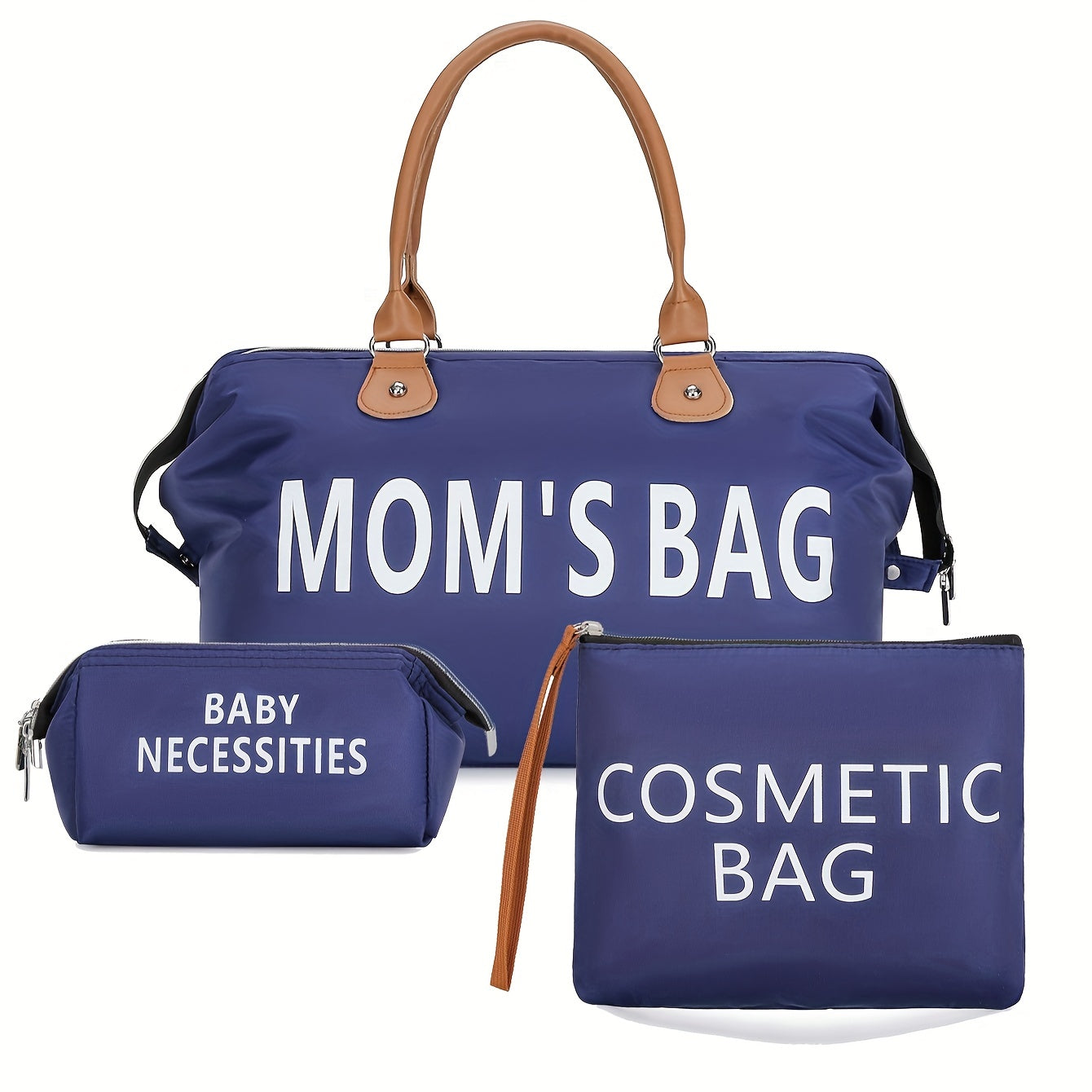 3-Piece Set Large Capacity Multifunctional Travel Bags – Waterproof & Portable Diaper Bag for Moms - Kidzy Market