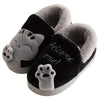 Cute Cartoon Furry Kids Slippers — Non-Slip Slip-On Indoor Winter Shoes for Boys & Girls, Soft TPR Sole