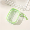 Mini Candy-Colored Transparent PVC Zipper Pouch — Portable Travel Case for Chargers, Cables, Earphones & Jewelry