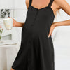 Black Lace Maternity Nightgown – V-Neck Sleep Dress with Lace Trim, Button Front & Adjustable Straps