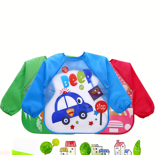 1pc 3D-Printed Waterproof Baby Bib – No-Wash, Mess-Free Feeding & Playtime Coverall, EVA Material, Multicolor – Perfect Easter Gift - Kidzy Market