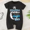 Baby "My Grandma Loves Me To The Moon & Back" Print Romper – Casual Short Sleeve Bodysuit (Toddler & Infant, Summer Outdoor Wear)