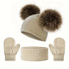 Cozy Knit Winter Set for Toddlers 0-3 Years – Cute Hat, Scarf & Gloves Combo – Breathable & Stretchy for Casual Winter Attire - Kidzy Market