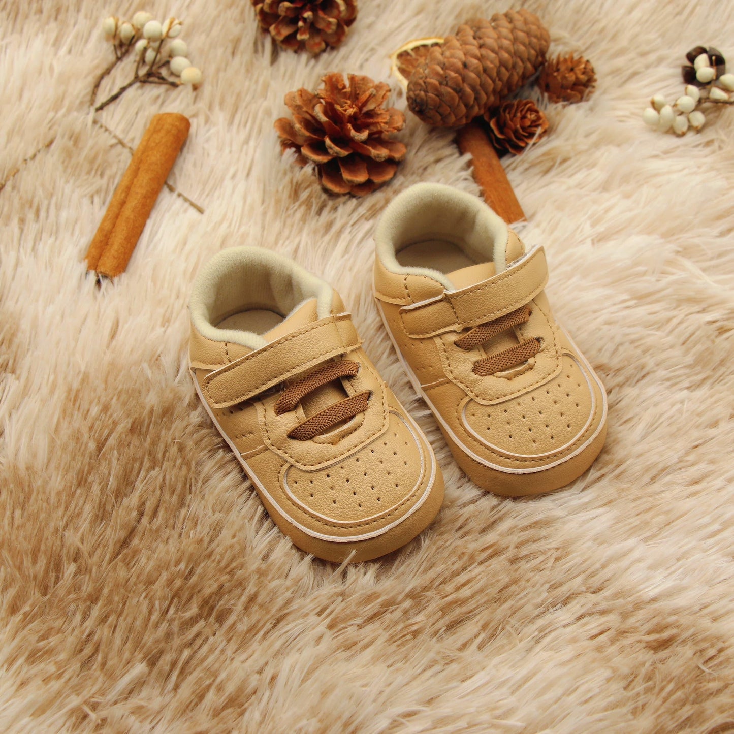 Newborn Baby Boys Premium Soft Sole Mid-Top Infant Prewalker Toddler Sneakers