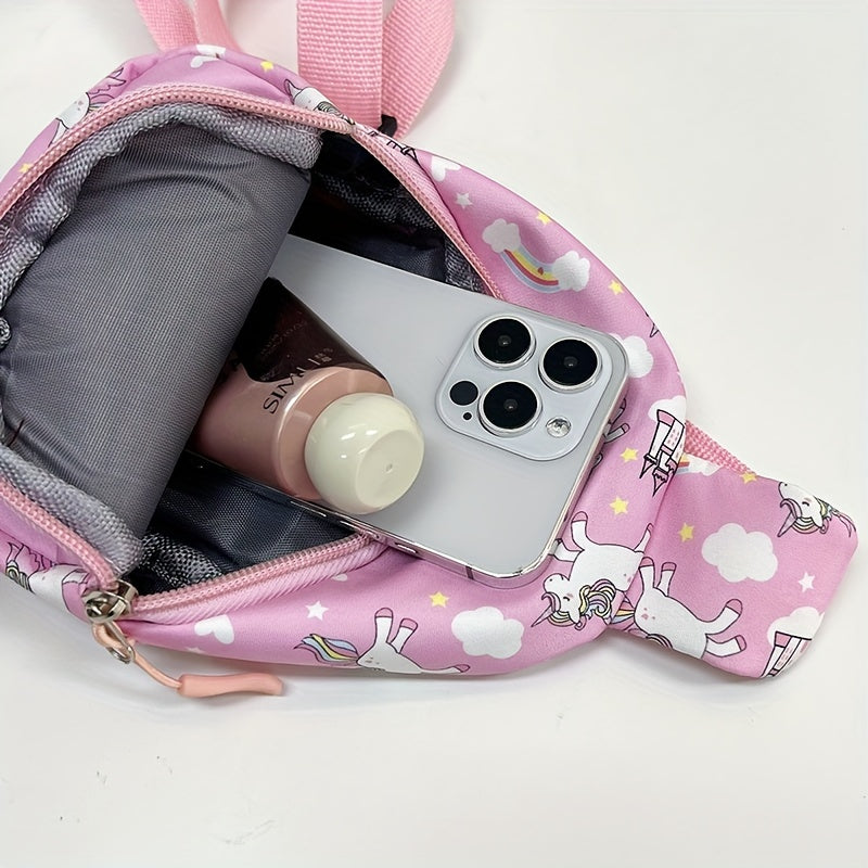 Children's Patterned Chest Bag – Shoulder Crossbody & Simple Waist Bag for Girls - Kidzy Market