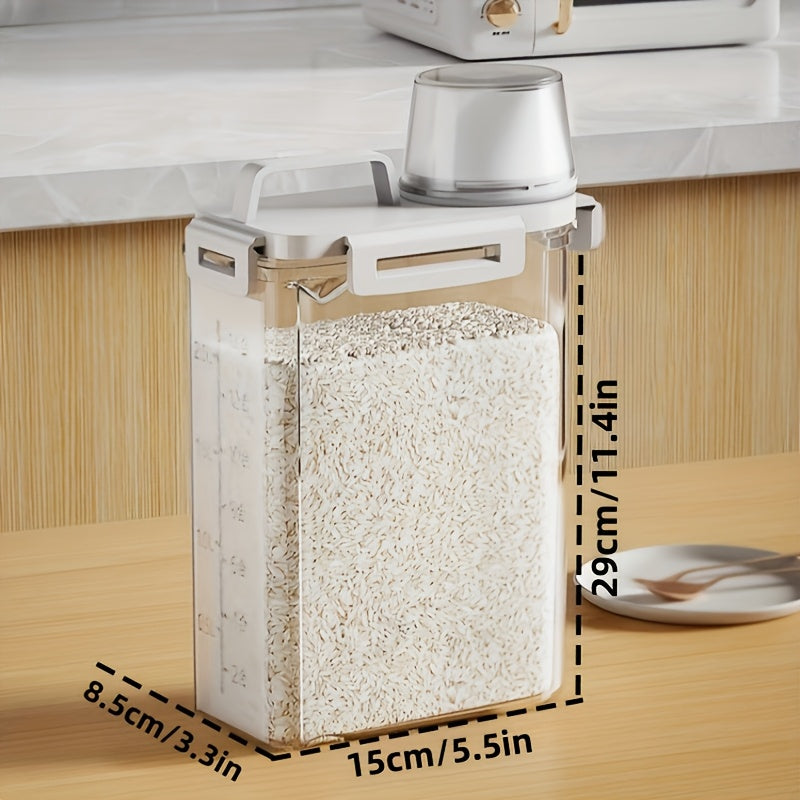 4pcs BPA-Free Plastic Food Storage Containers with Secure Lock – Moisture-Resistant, Clear & Stackable – Ideal for Grains, Nuts, Seeds, and More – Kitchen Organization Essentials
