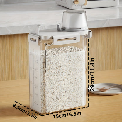 4pcs BPA-Free Plastic Food Storage Containers with Secure Lock – Moisture-Resistant, Clear & Stackable – Ideal for Grains, Nuts, Seeds, and More – Kitchen Organization Essentials