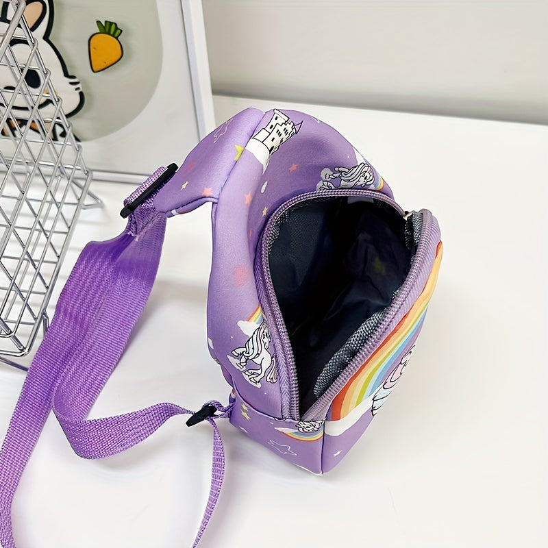 Children's Patterned Chest Bag – Shoulder Crossbody & Simple Waist Bag for Girls - Kidzy Market