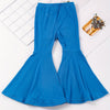 Girls' High-Waisted Flared Pants (Kids 12 & Under) - Stretchy Bell-Bottoms with Elastic Waist, Long Fit for Dance, Everyday & Formal, Spring/Fall
