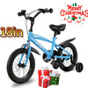 18-Inch Kids Bike with Training Wheels – Blue | Ages 3–8, Boys & Girls, Dual Handbrakes